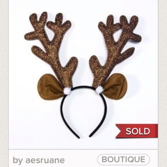 Sparkling Glitter Bambi deer antler headband - Picture 4 of 8